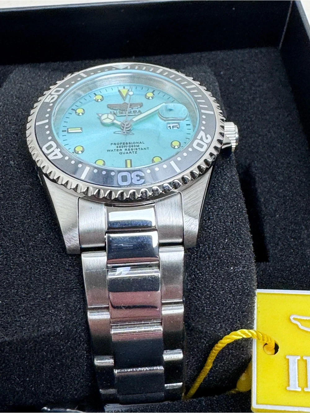 Invicta Men's Turquoise Dive Watch Quartz 37.5mm Stainless Steel NWT